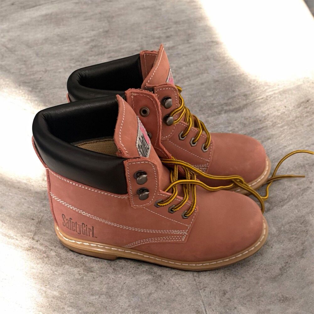Safety Girl Women’s Leather Work Boots 7.5M Medium ASTM F2413-11